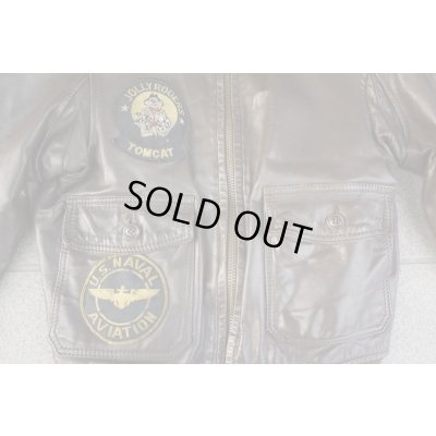 画像3: 米軍 米海軍G-1フライトジャケットVF-103・F-14トムキャット徽章付き