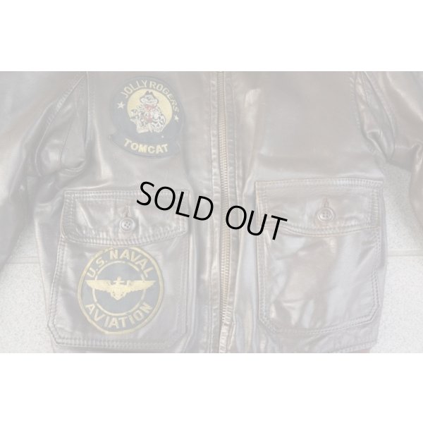 画像3: 米軍 米海軍G-1フライトジャケットVF-103・F-14トムキャット徽章付き