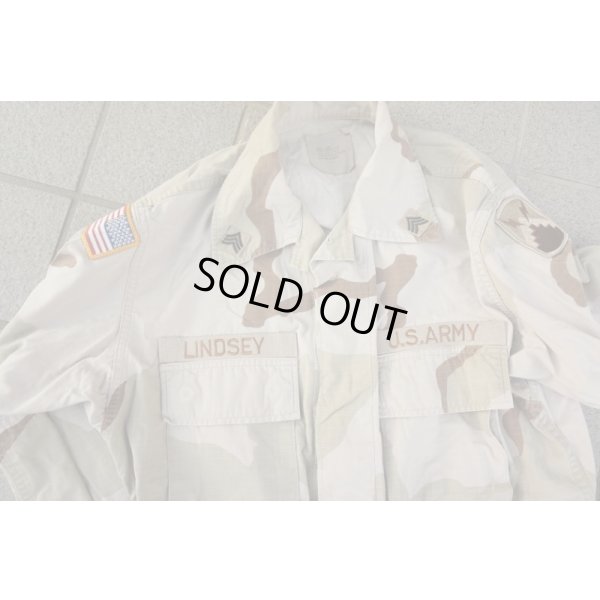 画像4: 米軍DCU（3Cデザート迷彩BDU）ジャケットSMALL-SHORT第7通信旅団三等軍曹パッチ付き