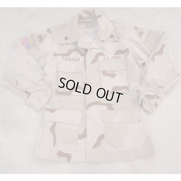 画像1: 米軍DCU（3Cデザート迷彩BDU）ジャケットSMALL-SHORT第1機甲師団特技兵パッチ付き