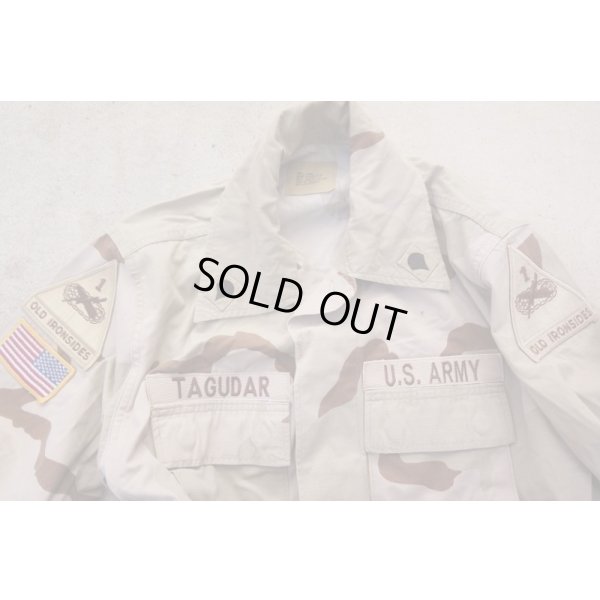 画像4: 米軍DCU（3Cデザート迷彩BDU）ジャケットSMALL-SHORT第1機甲師団特技兵パッチ付き