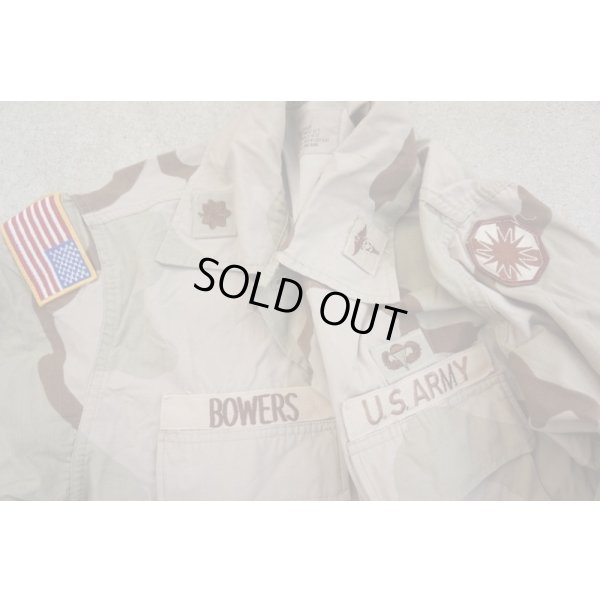 画像3: 米軍DCU（3Cデザート迷彩BDU）ジャケットSMALL-REGULAR第13支援司令部医療サービス科中佐パッチ・降下章付き