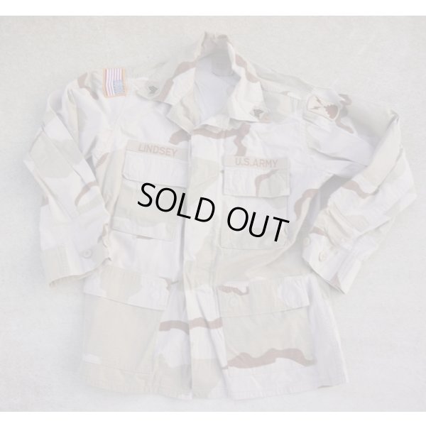 画像1: 米軍DCU（3Cデザート迷彩BDU）ジャケットSMALL-SHORT第7通信旅団三等軍曹パッチ付き