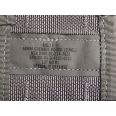 画像3: 米軍MOLLEIIシングル40mmグレネードポーチUCP迷彩(ACU迷彩)新品