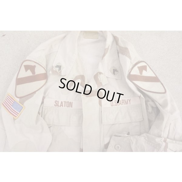 画像4: 米軍DCU（3Cデザート迷彩BDU）ジャケットSMALL-SHORT第1騎兵師団伍長パッチ付き