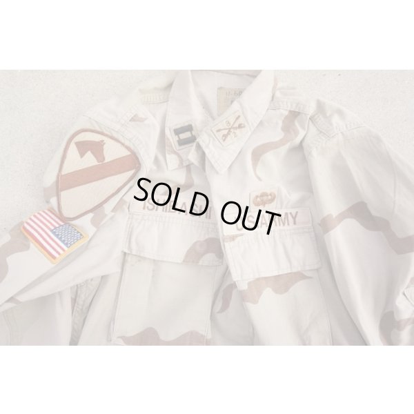 画像3: 米軍DCU(3Cデザート迷彩BDU)ジャケットSMALL-SHORT第1騎兵師団日系人大尉着用品