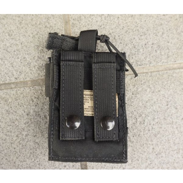 画像2: イーグル オープントップダブルマガジンポーチ黒(500Dナイロン製)新品
