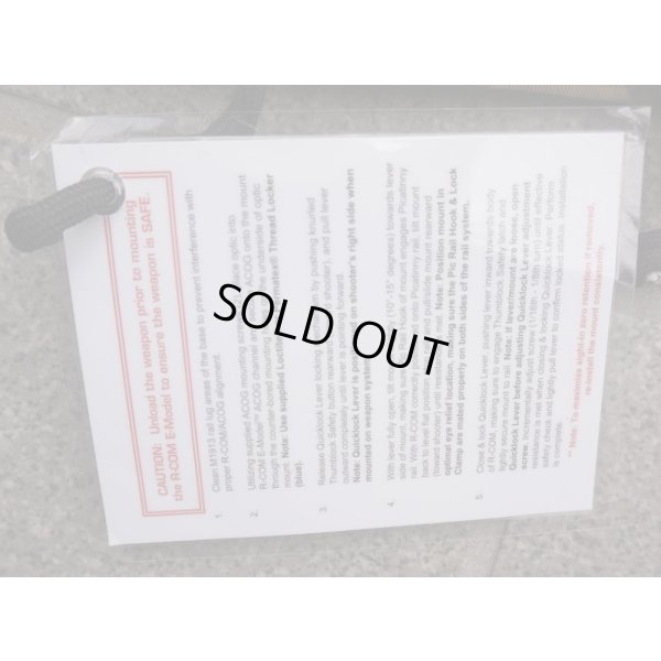 画像4: 米軍放出GDI製トリジコンACOG用R-COM Eモデル マウント専用ポーチ・マニュアル