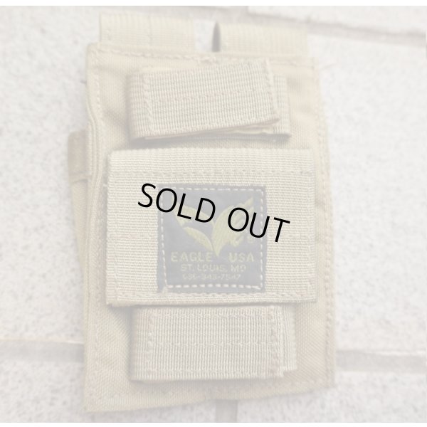 画像2: イーグル ベルトループ式ダブルピストルマガジンポーチ カーキ新品