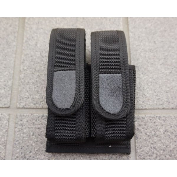 画像1: 米法執行機関放出ロスコ デューティダブルピストルマガジンポーチ黒