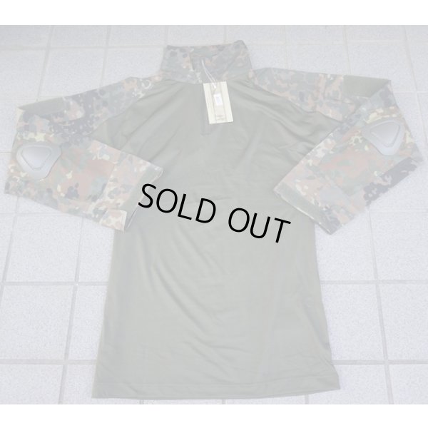 画像1: MIL-TECエルボーパッド付きコンバットシャツ ドイツ連邦軍フレクター迷彩 新品