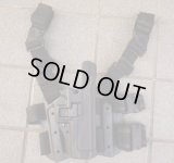 米法執行機関放出ブラックホークSERPA LEVEL2レッグホルスター黒S&W M&P .45及びグロック20・21用