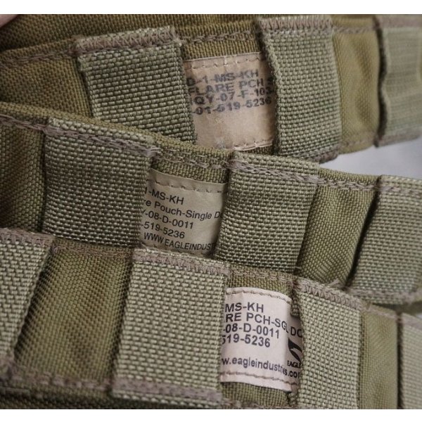 画像3: 米軍イーグルSFLCSフレアポーチ カーキ(上向き・下向き両方有り)