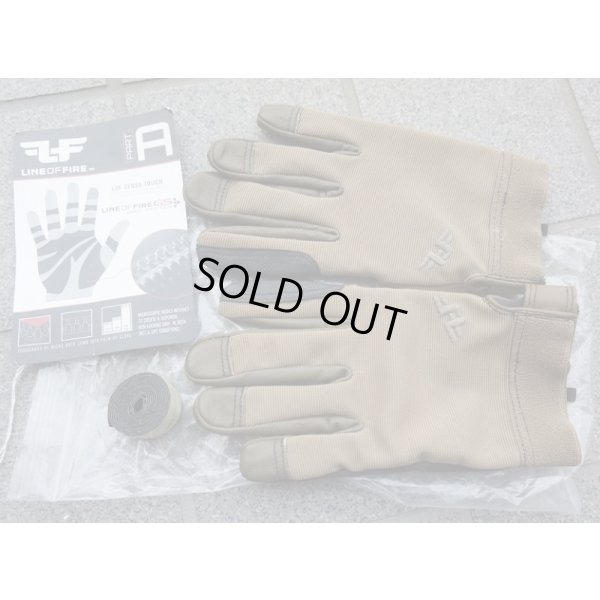画像1: 米軍放出ラインオブファイア製Light Dutyグローブ コヨーテLARGE新品(旧ロゴ品)