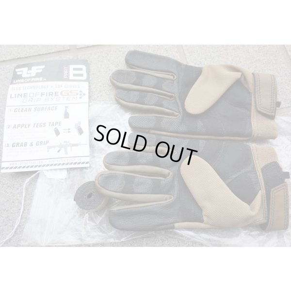 画像2: 米軍放出ラインオブファイア製Light Dutyグローブ コヨーテLARGE新品(旧ロゴ品)