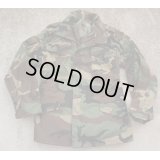 米軍M65フィールドジャケット ウッドランド迷彩プラスチックジッパー仕様X-SMALL-REGULAR新品