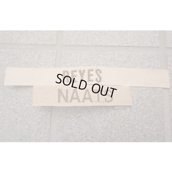 画像1: 米軍デザートカラー色ネームテープ