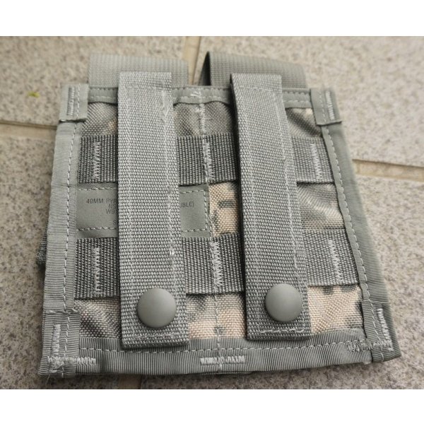 画像2: 米軍MOLLEIIダブル40mm信号弾ポーチUCP迷彩(ACU迷彩)新品