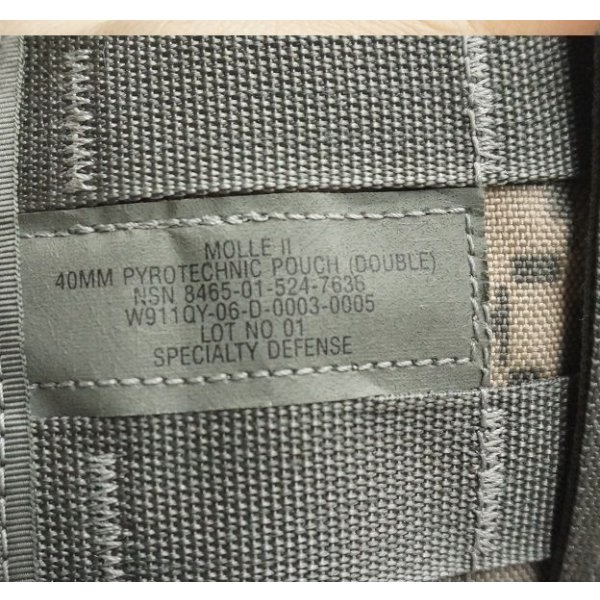 画像3: 米軍MOLLEIIダブル40mm信号弾ポーチUCP迷彩(ACU迷彩)新品