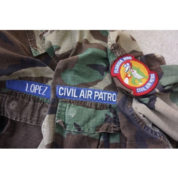 画像4: 民間航空パトロール ウッドランド迷彩BDUジャケットLARGE-REGULARフロリダ航空団パッチ付き