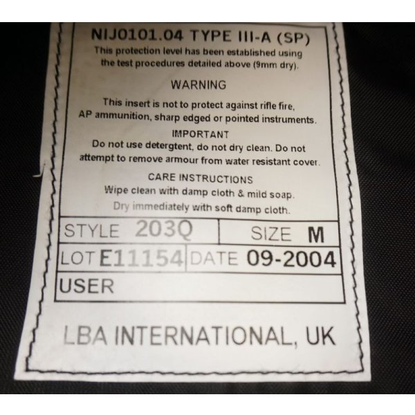 画像4: 米軍放出メーカー不明ソフトアーマー入りボディアーマー黒