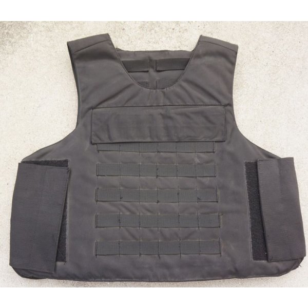 画像1: 米軍放出メーカー不明ソフトアーマー入りボディアーマー黒