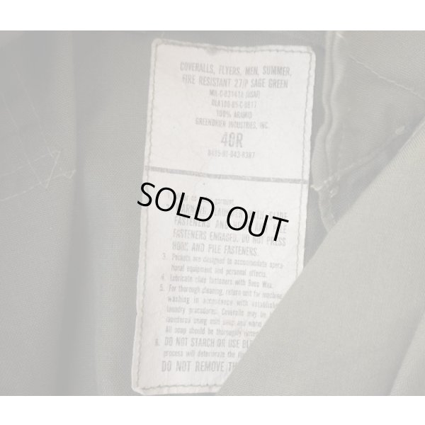 画像3: 米軍CWU-27/Pフライトスーツ セージグリーン40R