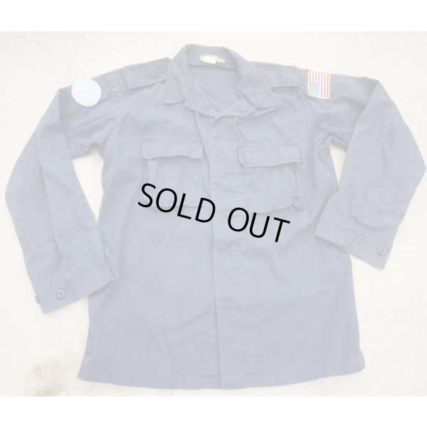 画像1: 米軍放出プロパーBDUシャツ濃紺MEDIUM-LONG国連派遣部隊文民着用?