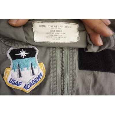 画像3: 米軍K-2Bフライトスーツ後期型セージグリーンMEDIUM-REGULAR米空軍士官学校パッチ付き
