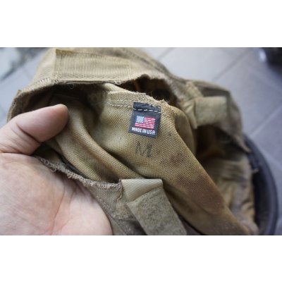 画像8: 英軍放出MSA製MICH-2000ヘルメット黒MEDIUM IDパッチ・DBT製コヨーテタンカバー付き