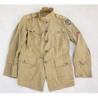 第一次世界大戦 米軍M1912夏季制服ジャケット第89歩兵師団二等兵パッチ付き