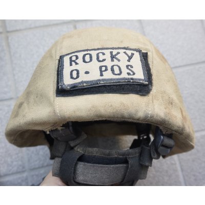 画像6: 英軍放出MSA製MICH-2000ヘルメット黒MEDIUM IDパッチ・DBT製コヨーテタンカバー付き