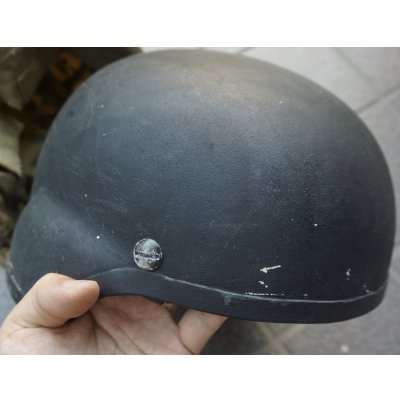 画像5: 英軍放出MSA製MICH-2000ヘルメット黒MEDIUM IDパッチ・DBT製コヨーテタンカバー付き
