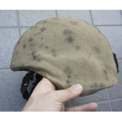 画像2: 英軍放出MSA製MICH-2000ヘルメット黒MEDIUM IDパッチ・DBT製コヨーテタンカバー付き