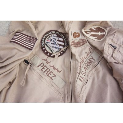 画像5: 米軍CVCカバーオール タンMEDIUM-LONGイラク派遣第63地域即応司令部着アラビア語刺繍入り