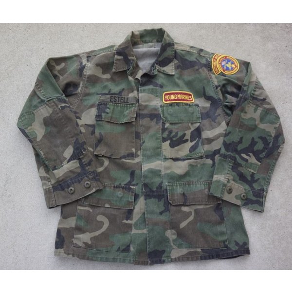 画像1: ヤングマリーンズ使用カモディストリビューターズ製ウッドランド迷彩BDUジャケットSMALL-REGULAR