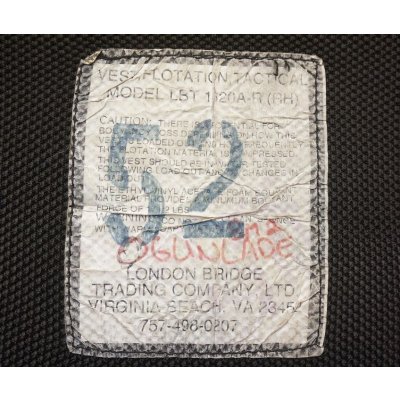 画像7: 米軍放出LBT-1620A-R(RH)フローテーションベスト黒 金タグロット品