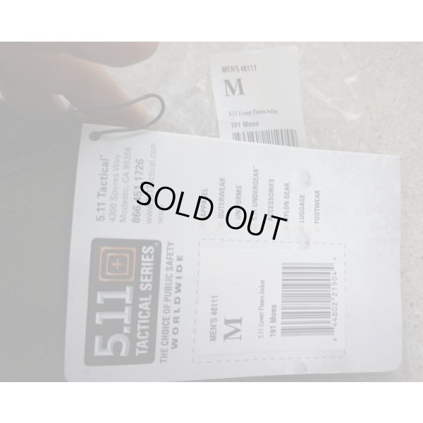 画像3: 5.11コバートフリースジャケット モスグリーンMEDIUM新品(廃版品)