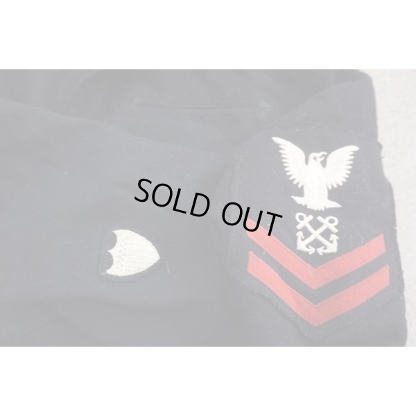 画像4: 第二次世界大戦?米軍 米海軍セーラー服ジャケット二等海曹パッチ付き