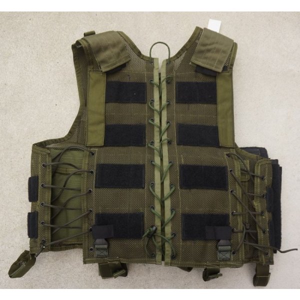 画像2: 米海軍特殊部隊放出ブラックホークOMEGAモジュラーベストOD改造品ポーチ5個付き旧タグ品