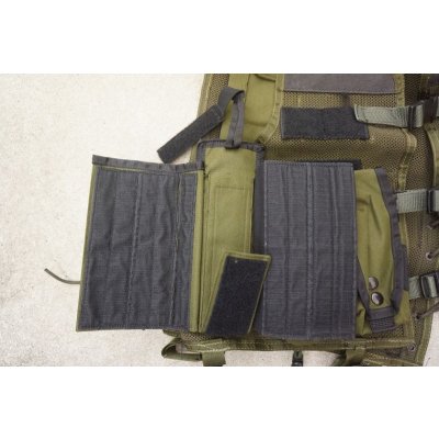 画像6: 米海軍特殊部隊放出ブラックホークOMEGAモジュラーベストOD改造品ポーチ5個付き旧タグ品