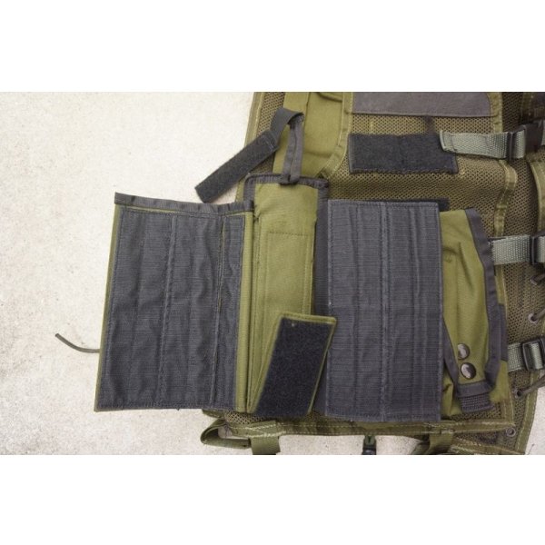 画像6: 米海軍特殊部隊放出ブラックホークOMEGAモジュラーベストOD改造品ポーチ5個付き旧タグ品