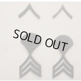 米軍 米陸軍 金属製 兵・下士官階級章各種2個セット