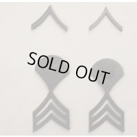 米軍 米陸軍 金属製 兵・下士官階級章各種2個セット