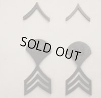 米軍 米陸軍 金属製 兵・下士官階級章各種2個セット