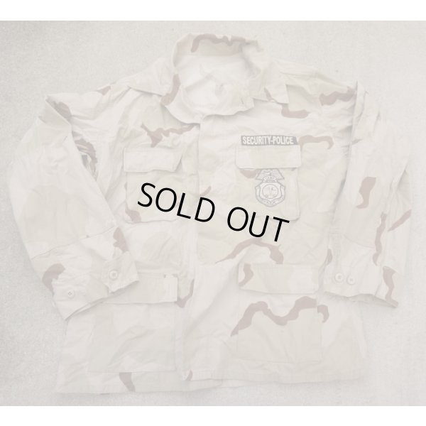 画像1: 米軍基地民間警備員DCU（3Cデザート迷彩BDU）ジャケットX-LARGE-LONGキャンプ・ドーハパッチ付き