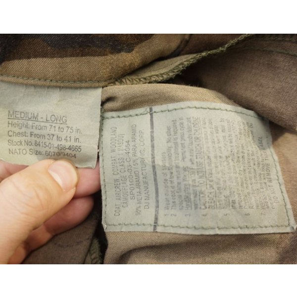 画像3: 米軍ウッドランドABDUエアクルージャケット後期型MEDIUM-LONG第101空挺師団エアクルーパッチ付