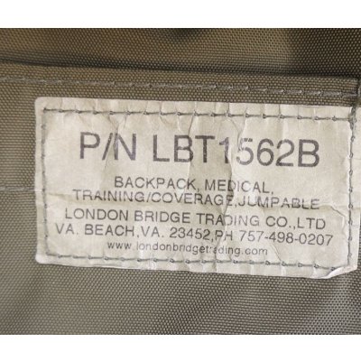 画像8: 米軍放出LBT-1562BメディカルパックOD黒ファスロット