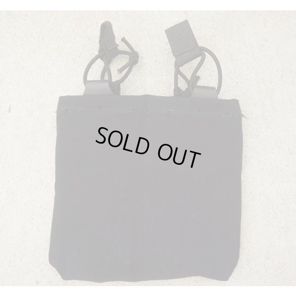 画像1: S&Sプレートフレーム用ダブルオープントップマガジンポーチ黒