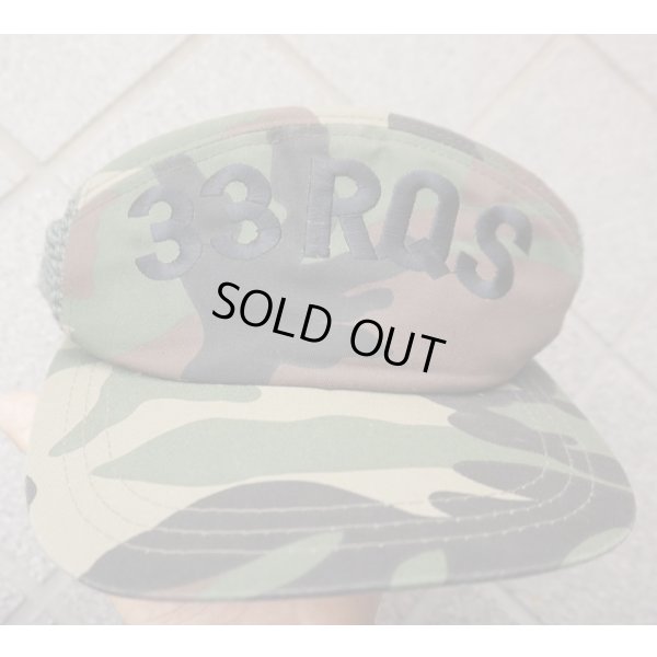 画像4: 米軍 米空軍33RQSベースボールキャップ ウッドランド迷彩 新品